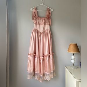 Pink Satin Princess Dress